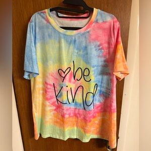 New without tags, ladies unbranded colorful tie dye tee, size XL